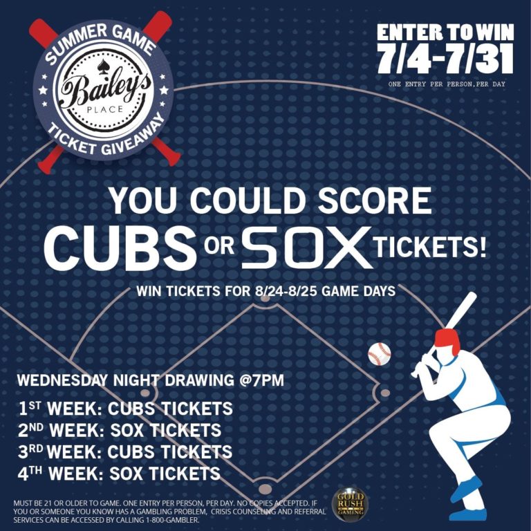 Chicago Cubs and White Sox Tickets Giveaway Bailey's Place Promotions